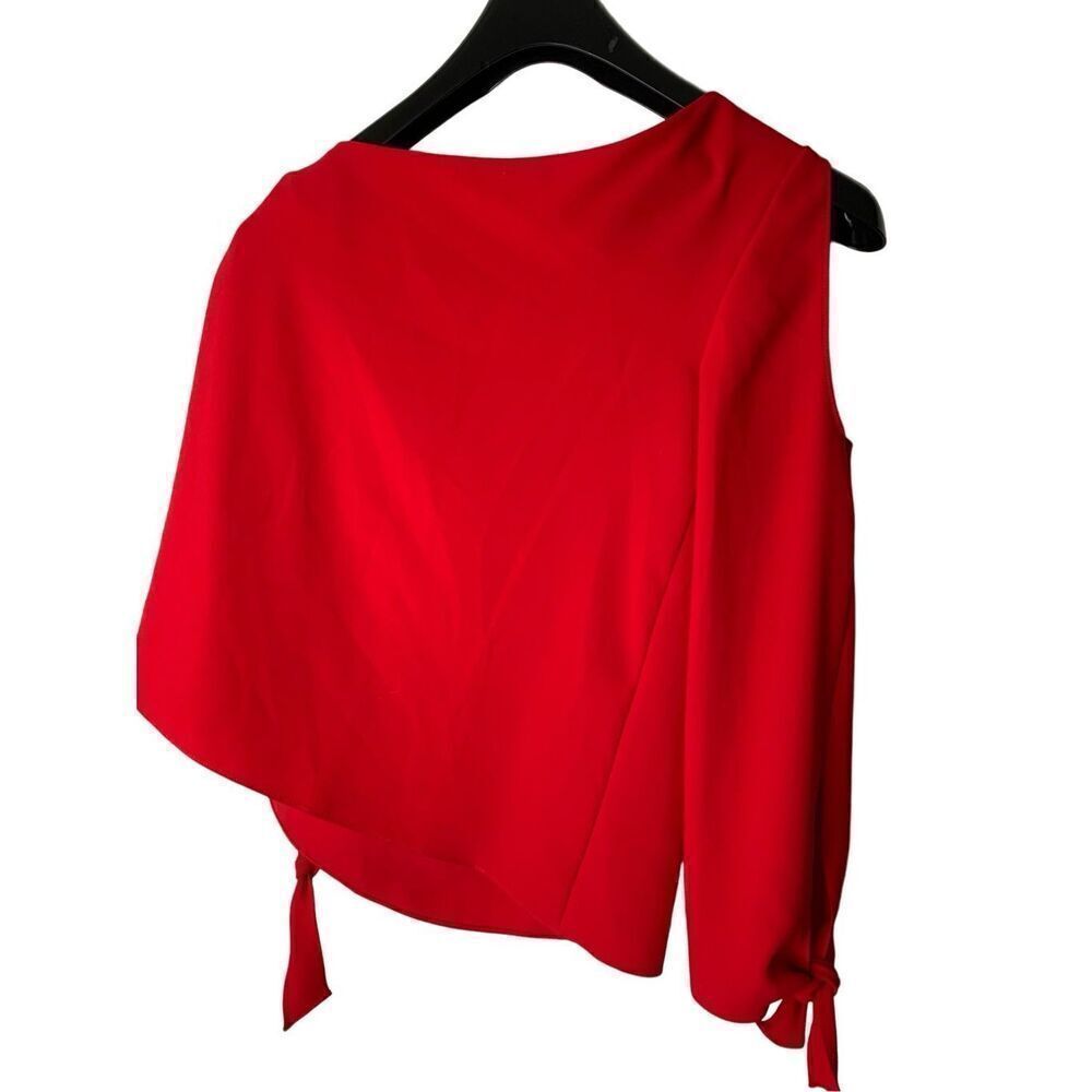 Amanda Uprichard blouse top red women's size small - Picture 3 of 5